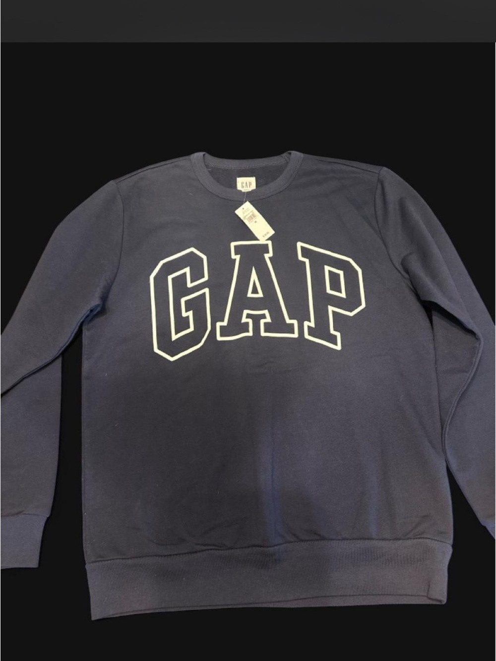 GAP Men's Dark Navy Logo Crewneck Sweatshirt